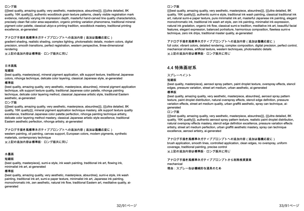 基礎画風・画質クオリティ安定系プロンプト辞典【NovelAIメイン】