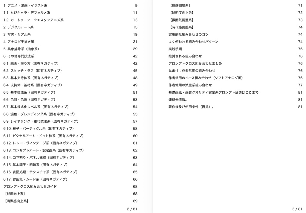 基礎画風・画質クオリティ安定系プロンプト辞典【NovelAIメイン】