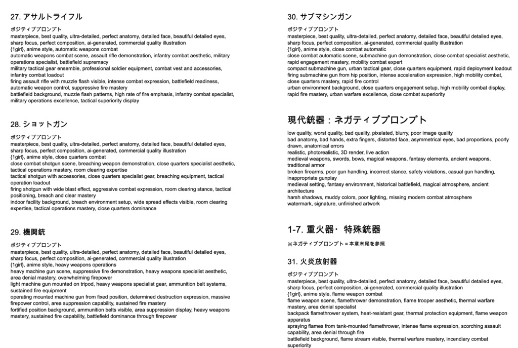 バトル&アクション系「複合プロンプト」100選【Novel AIメイン】