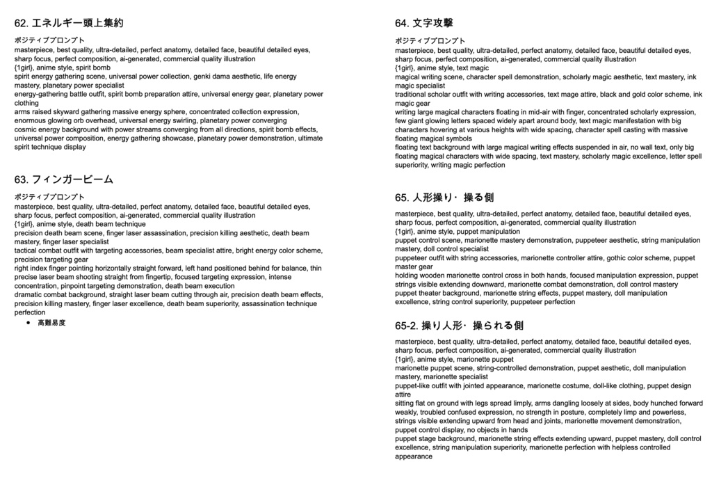 バトル&アクション系「複合プロンプト」100選【Novel AIメイン】