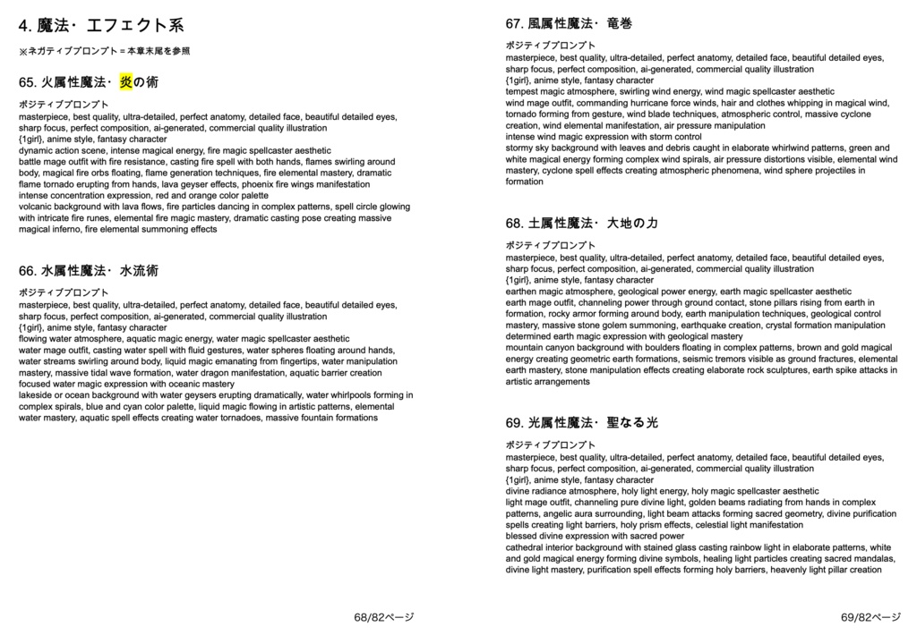 ファンタジー&魔法世界系「複合プロンプト」100選【Novel AIメイン】