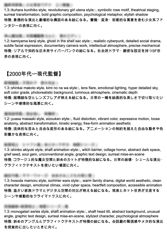 アーティスト系プロンプト辞典【NovelAIメイン】