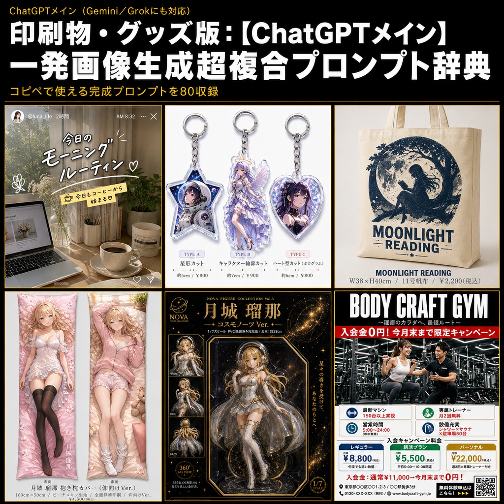 印刷物・グッズ版:【ChatGPTメイン】一発画像生成超複合プロンプト辞典