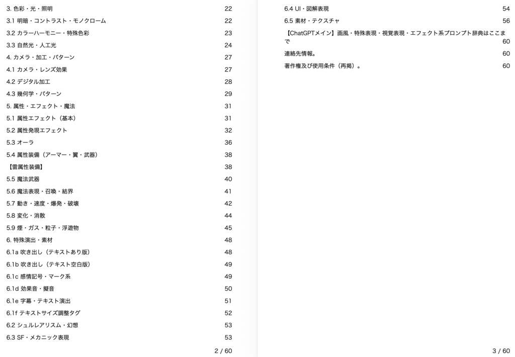 【ChatGPTメイン】画風・特殊表現・視覚表現・エフェクト系プロンプト辞典