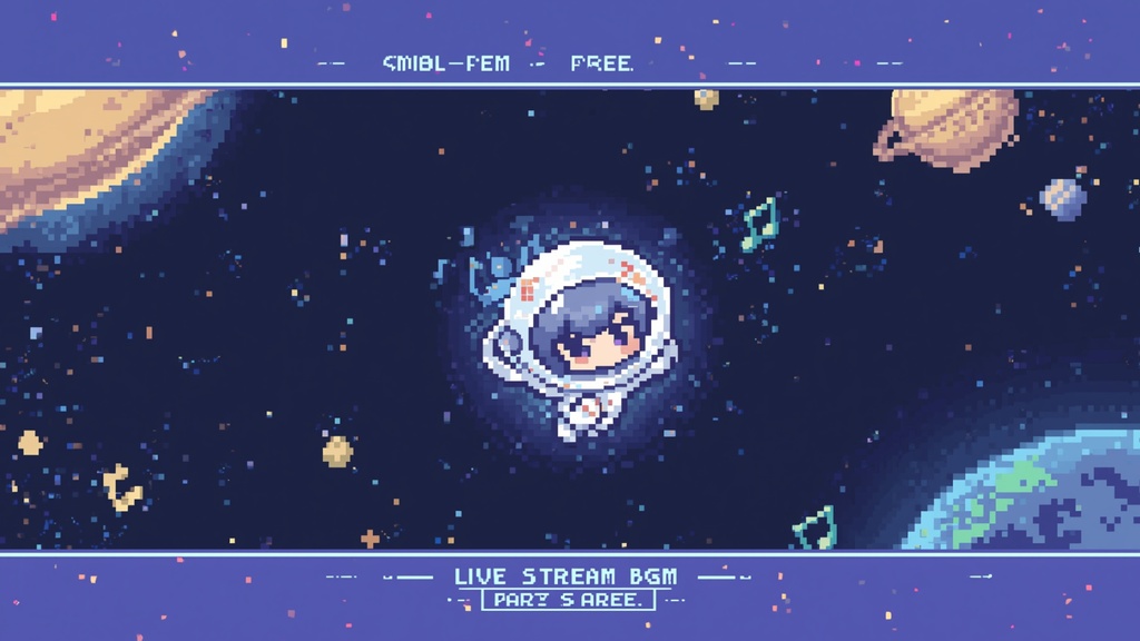 【6曲セット+未公開BGM2曲(BOOTH限定)】配信用ピコピコBGM Vol.10「宇宙」