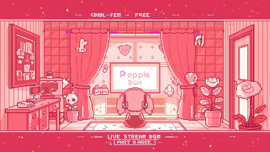 【6曲セット+未公開BGM2曲(BOOTH限定)】配信用ピコピコBGM Vol.12「RED Room」