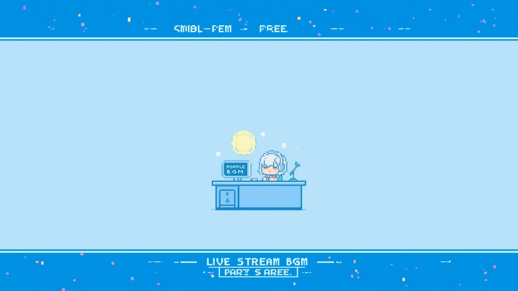 待機画面がプロっぽく整うポピポピ電子音BGM Vol.1「Pastel Blue」