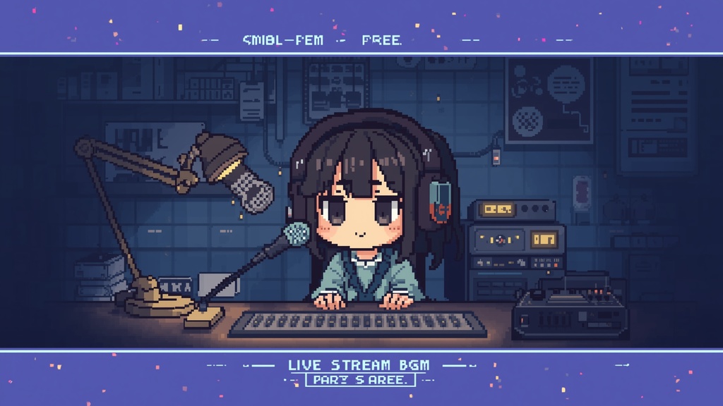 配信がプロっぽく整うポピポピ電子音BGM Vol.22「深夜1時」【作業・雑談・待機画面】