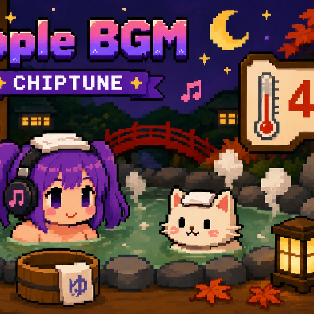 【個人配信者向け】雑談を邪魔しないポピポピ電子音BGM Vol.69「41℃の温泉でとろける」