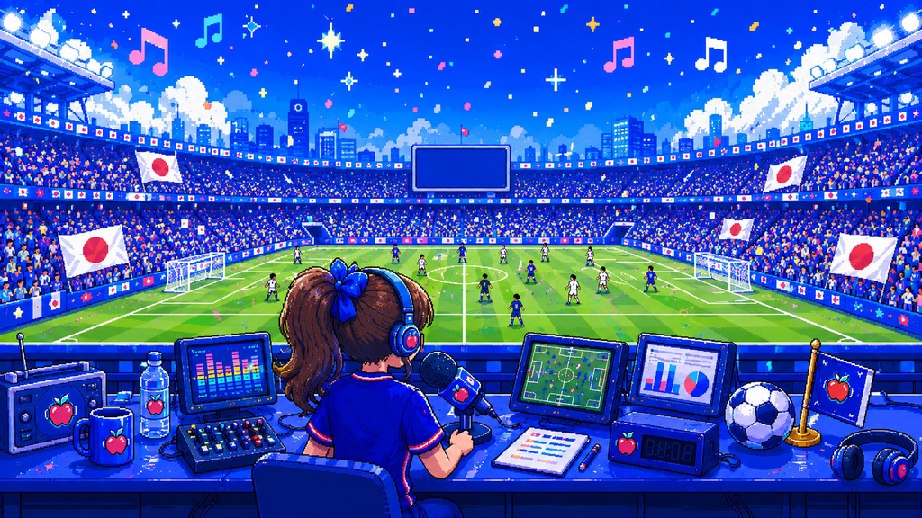 【個人配信者向け】雑談を邪魔しないポピポピ電子音BGM Vol.80「サッカー実況席」