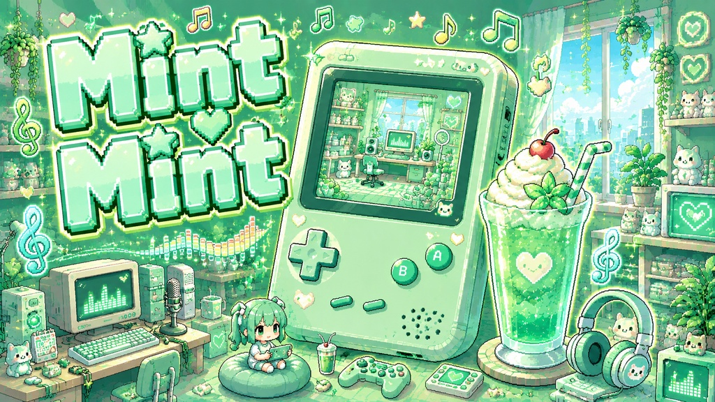 【個人配信者向け】雑談を邪魔しないポピポピ電子音BGM Vol.82「MintMint」