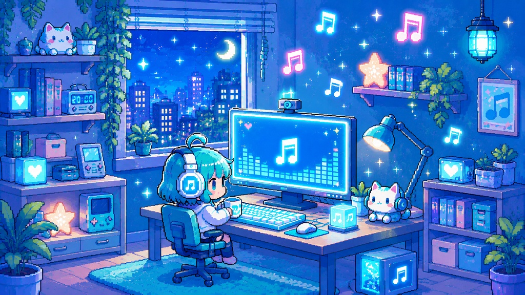 【個人配信者向け】雑談を邪魔しないポピポピ電子音BGM Vol.87「アクアの配信部屋」