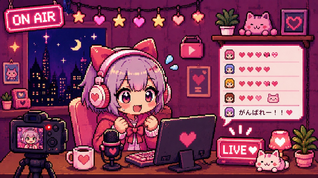 【新人VTuber向け】初配信のテーマ曲 Press Go Live｜配信開始・待機画面チップチューンBGM Vol.90 著作権フリー