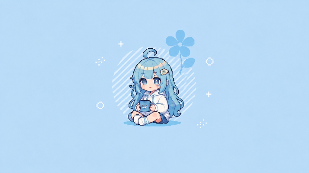 【作業用・配信用BGM】水色クローバー|やさしい水色のふんわり癒し8bitBGM Vol.96 著作権フリー