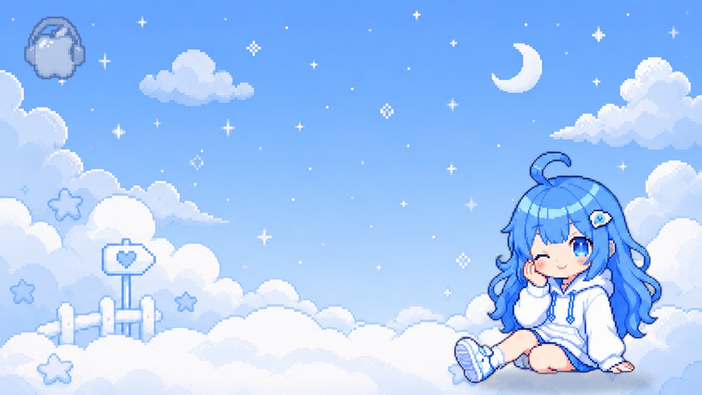 【個人配信者向け】雲の上でふわふわ ワルツなポピポピ電子音BGM「くもふわふわ」Vol.102｜配信待機・作業用・著作権フリー・商用利用OK