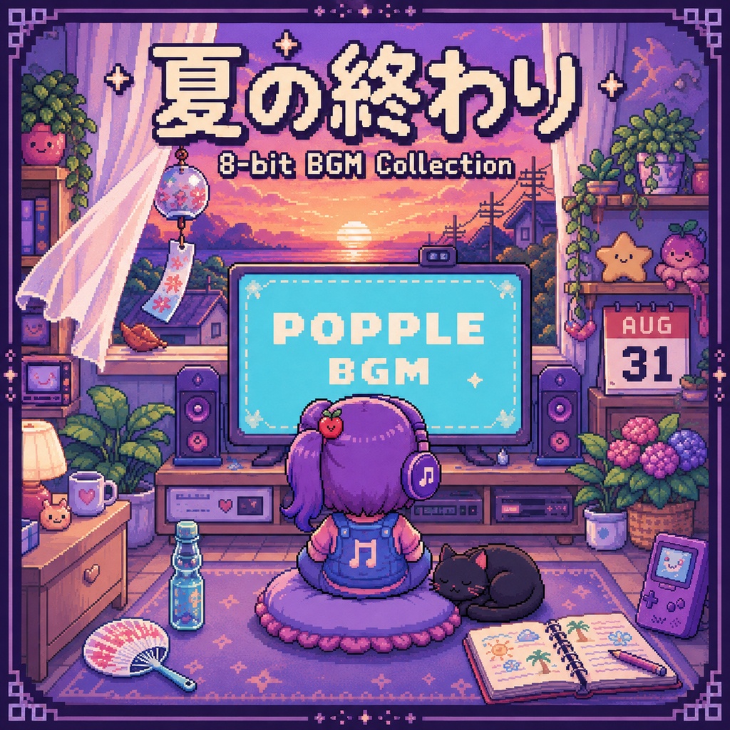 【個人配信者向け】雑談を邪魔しないポピポピ電子音BGM Vol.114「夏の終わり」