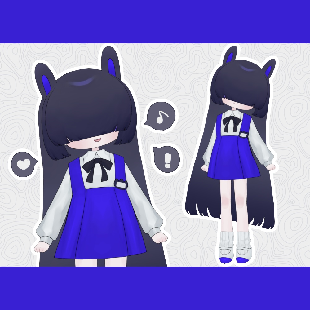 【汎用モデル】めかくれうさちゃん【VtubeStudio対応】