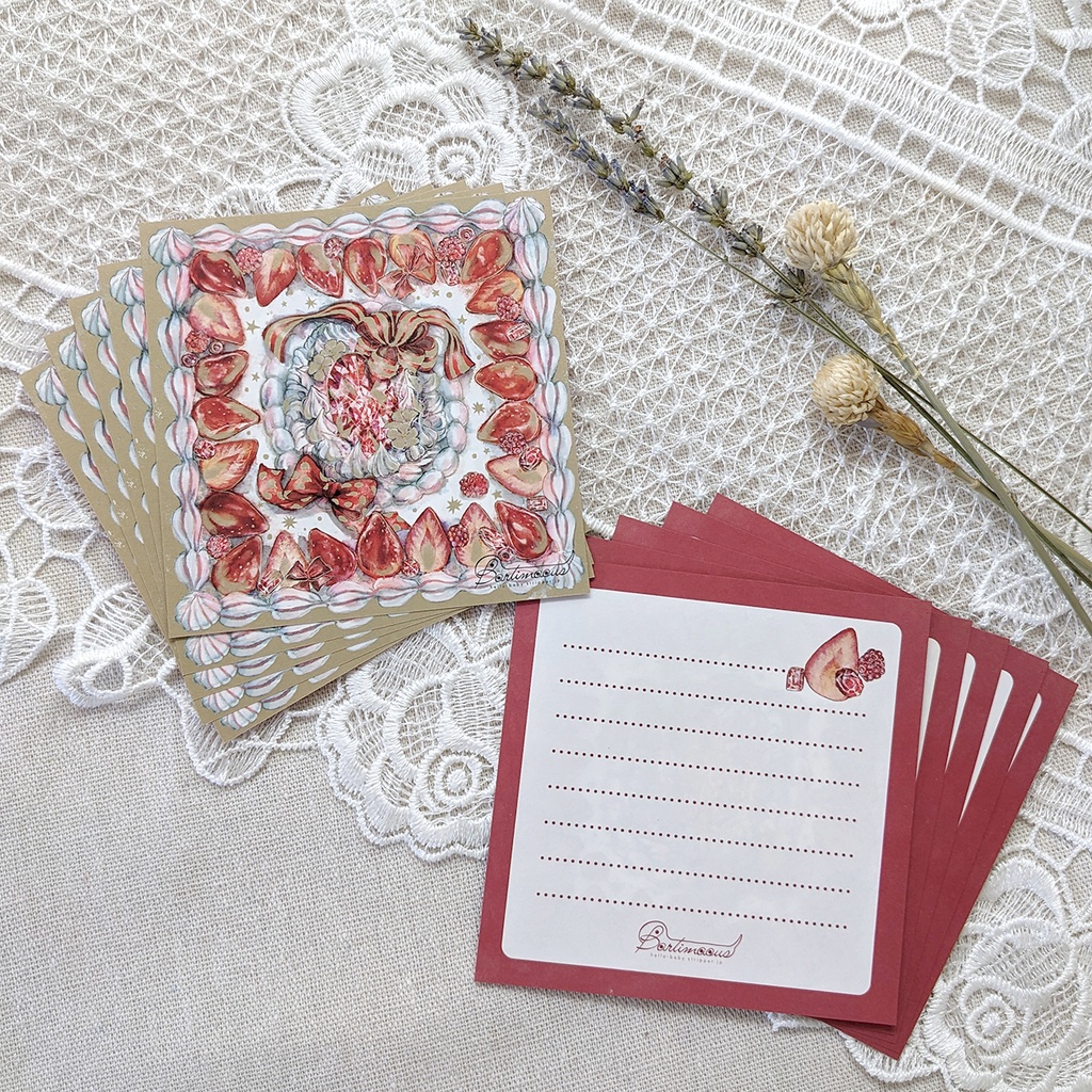 封筒・便せん《お祝いのケーキ》