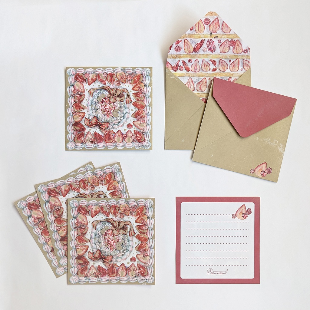 封筒・便せん《お祝いのケーキ》