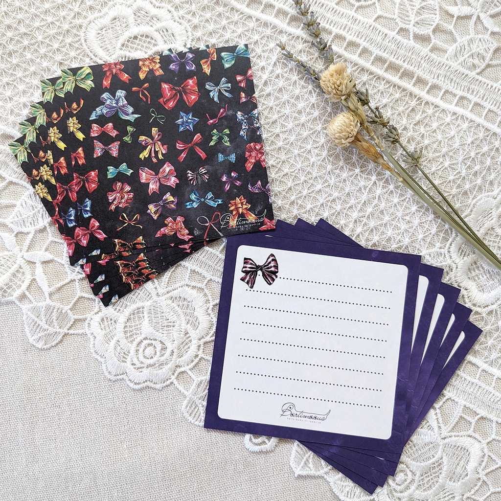 封筒・便せん《リボン(黒)》