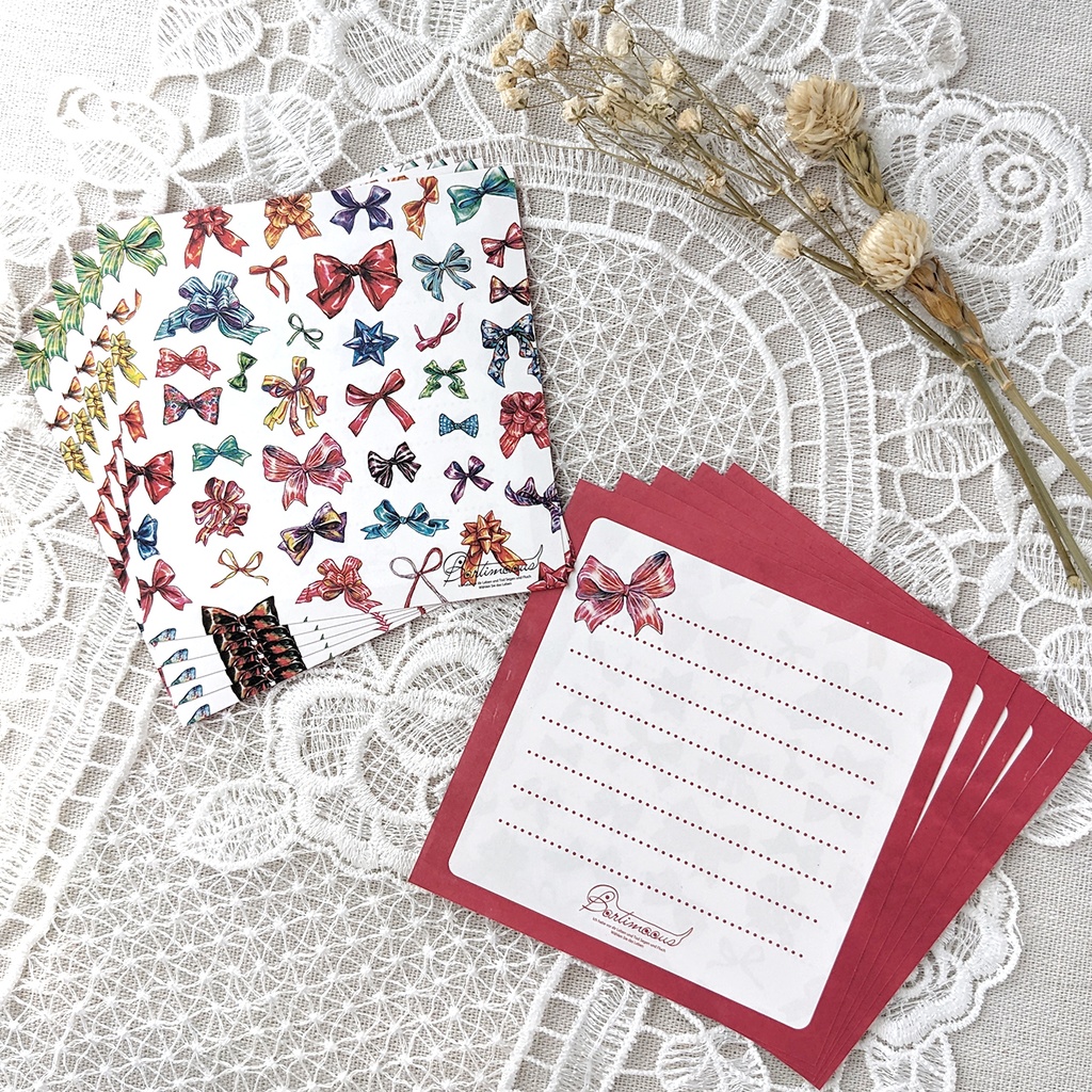 封筒・便せん《リボン(白)》