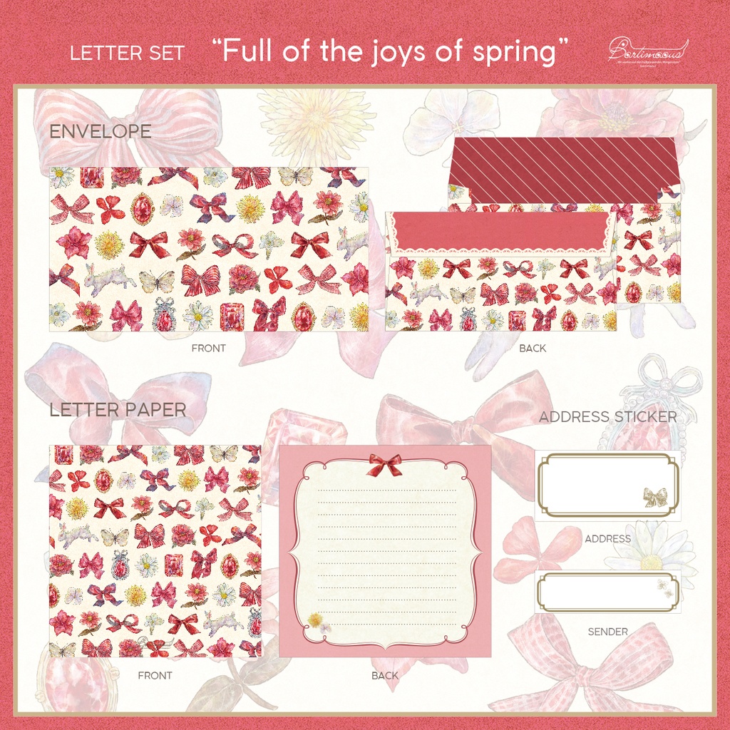 スクエアレターセット《Full of the joys of spring》