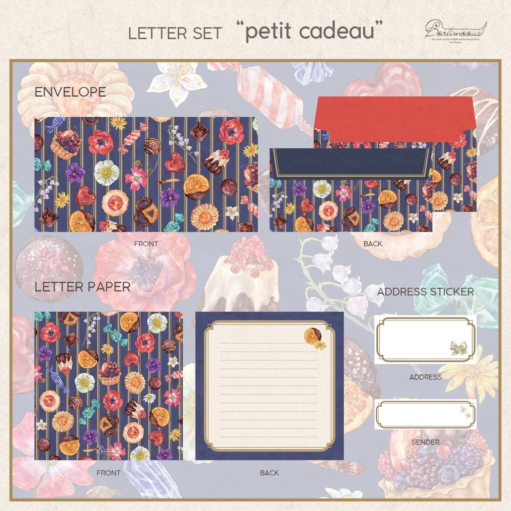 スクエアレターセット《petit cadeau》