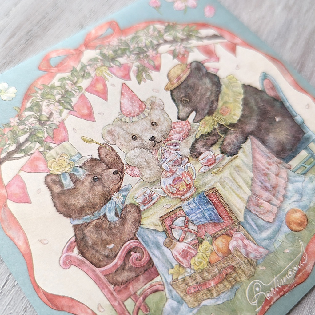 封筒/便せん《こぐまのお茶会》