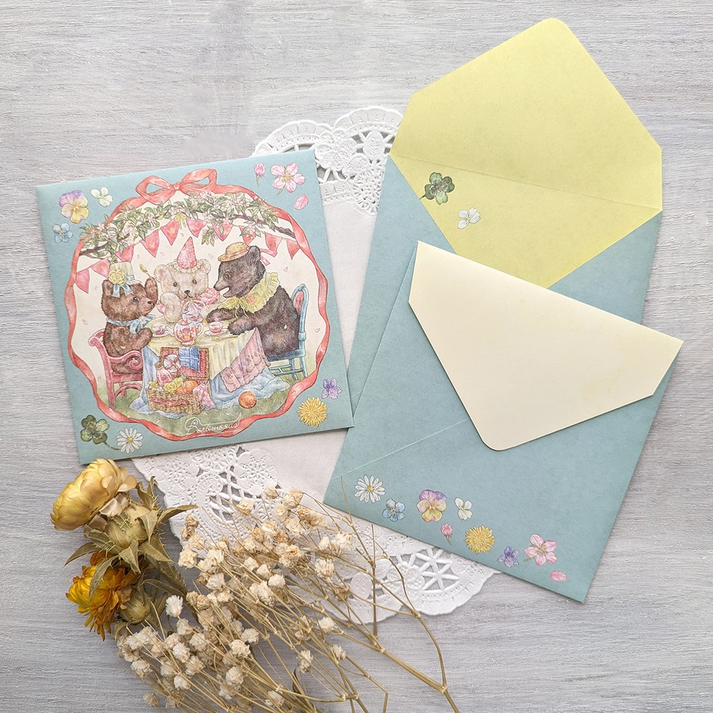 封筒/便せん《こぐまのお茶会》