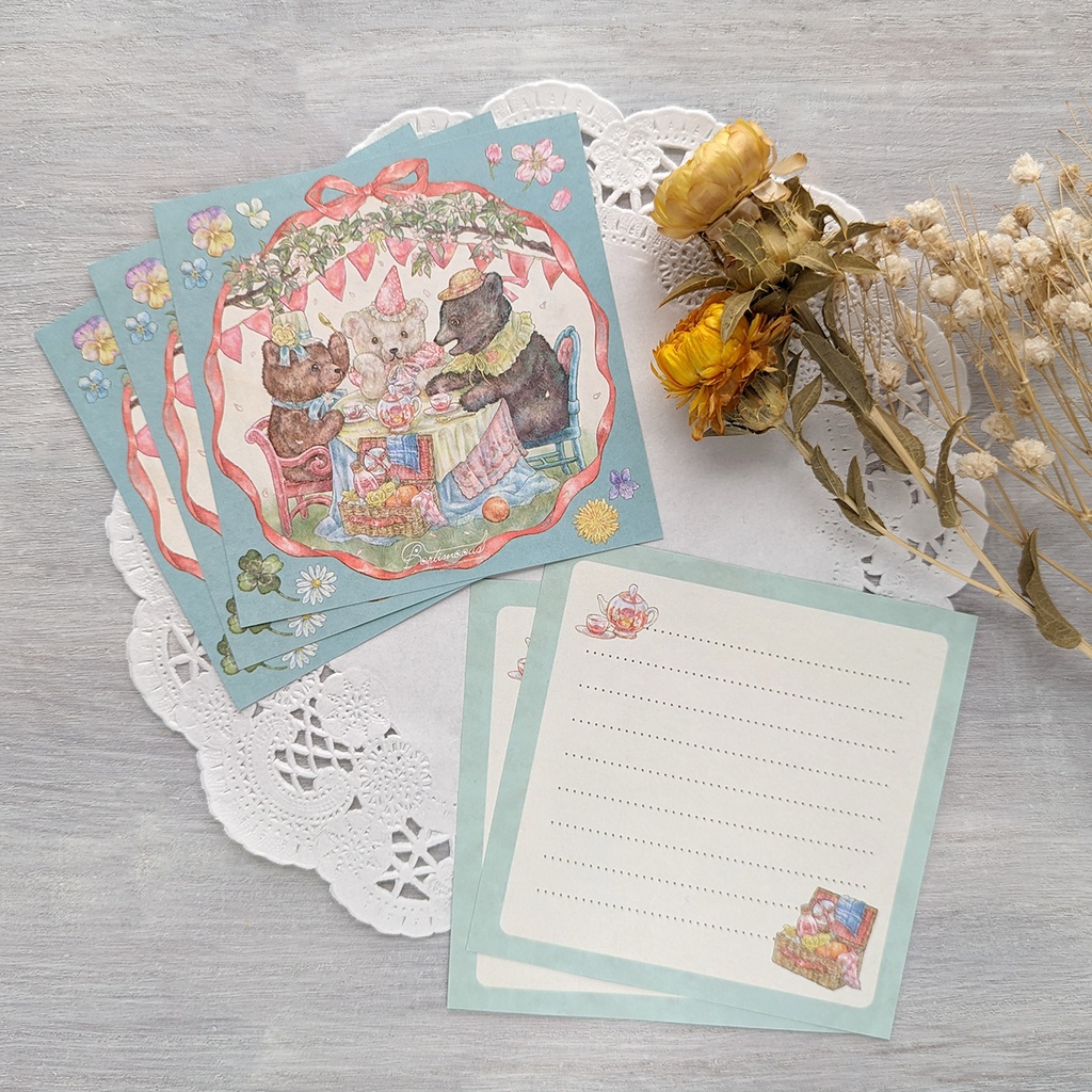 封筒/便せん《こぐまのお茶会》