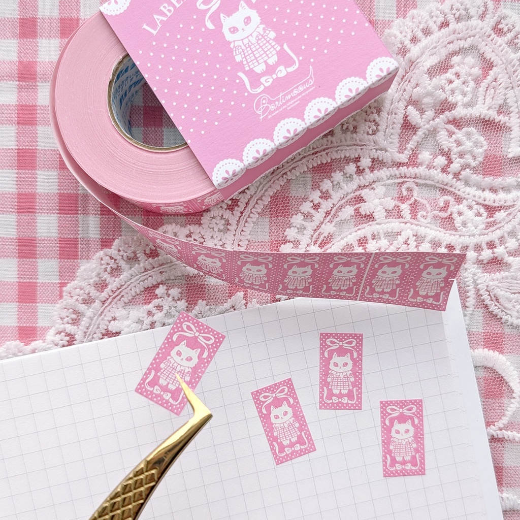 ラベラーシール《ねこ》【新色】