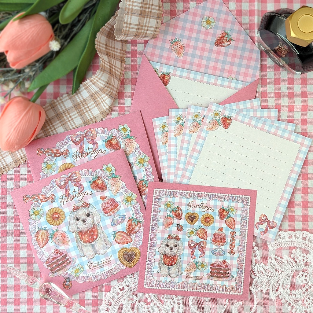 スクエア封筒・便箋《Printemps》