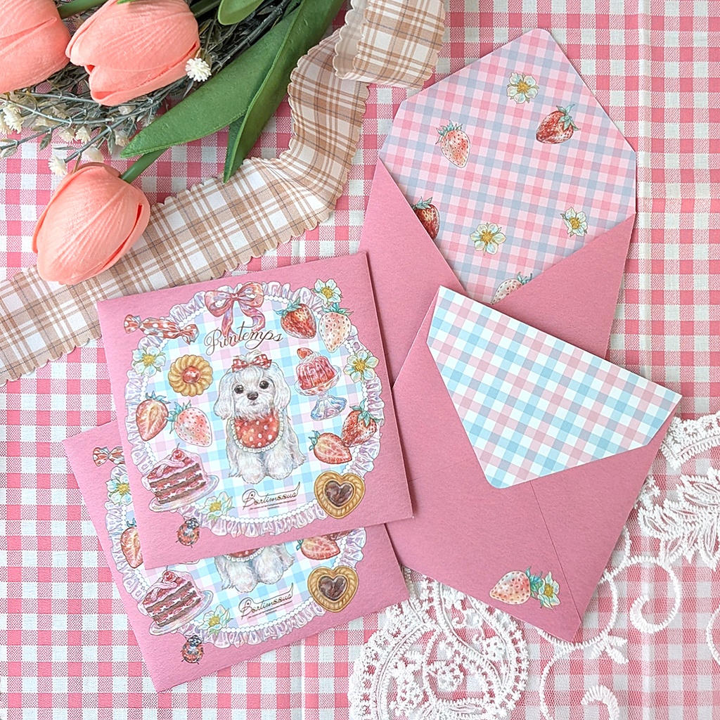 スクエア封筒・便箋《Printemps》