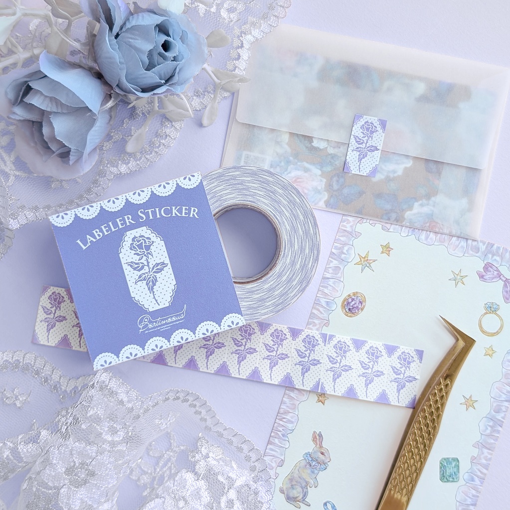 ラベラーシール《宝石》《ケーキ》《バラ》《スズラン》