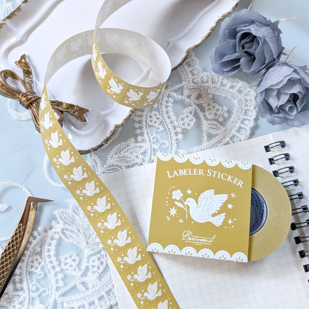 ラベラーシール《ハト》《蝶》