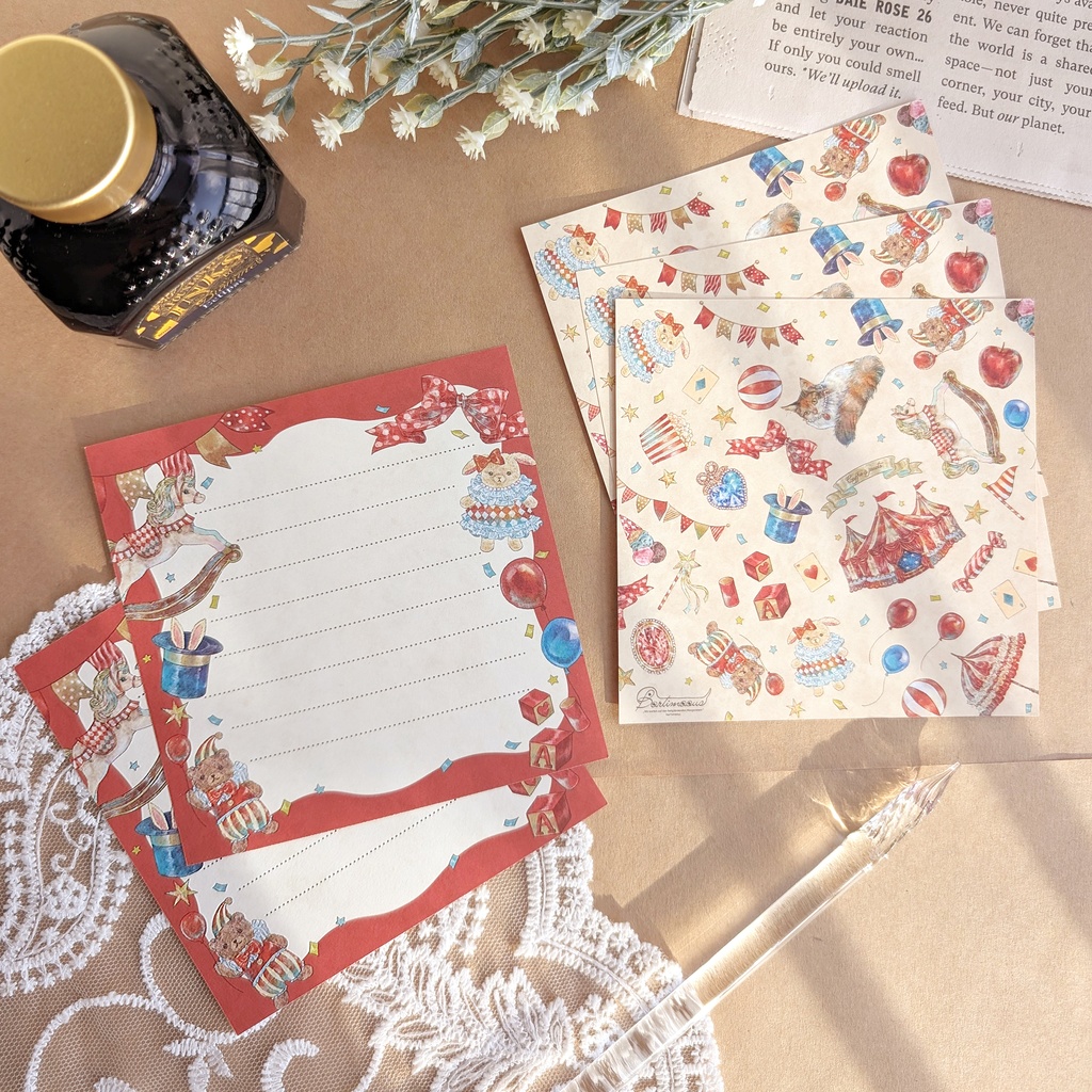 【新作】スクエア封筒・便箋《Coffre à jouets》