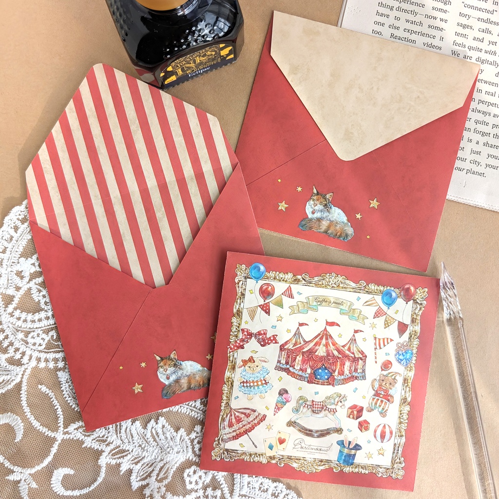 【新作】スクエア封筒・便箋《Coffre à jouets》