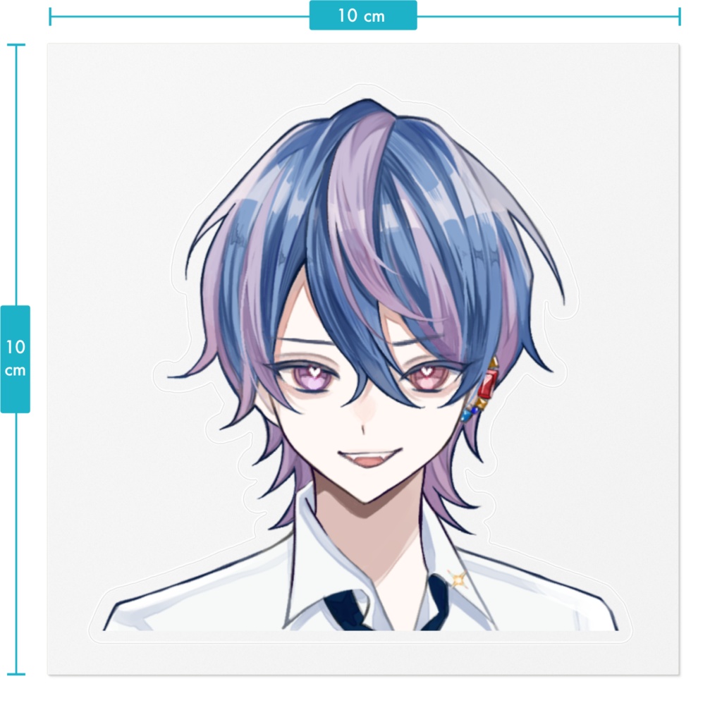 【Vsinger】カペラリゲル ハート瞳ステッカー