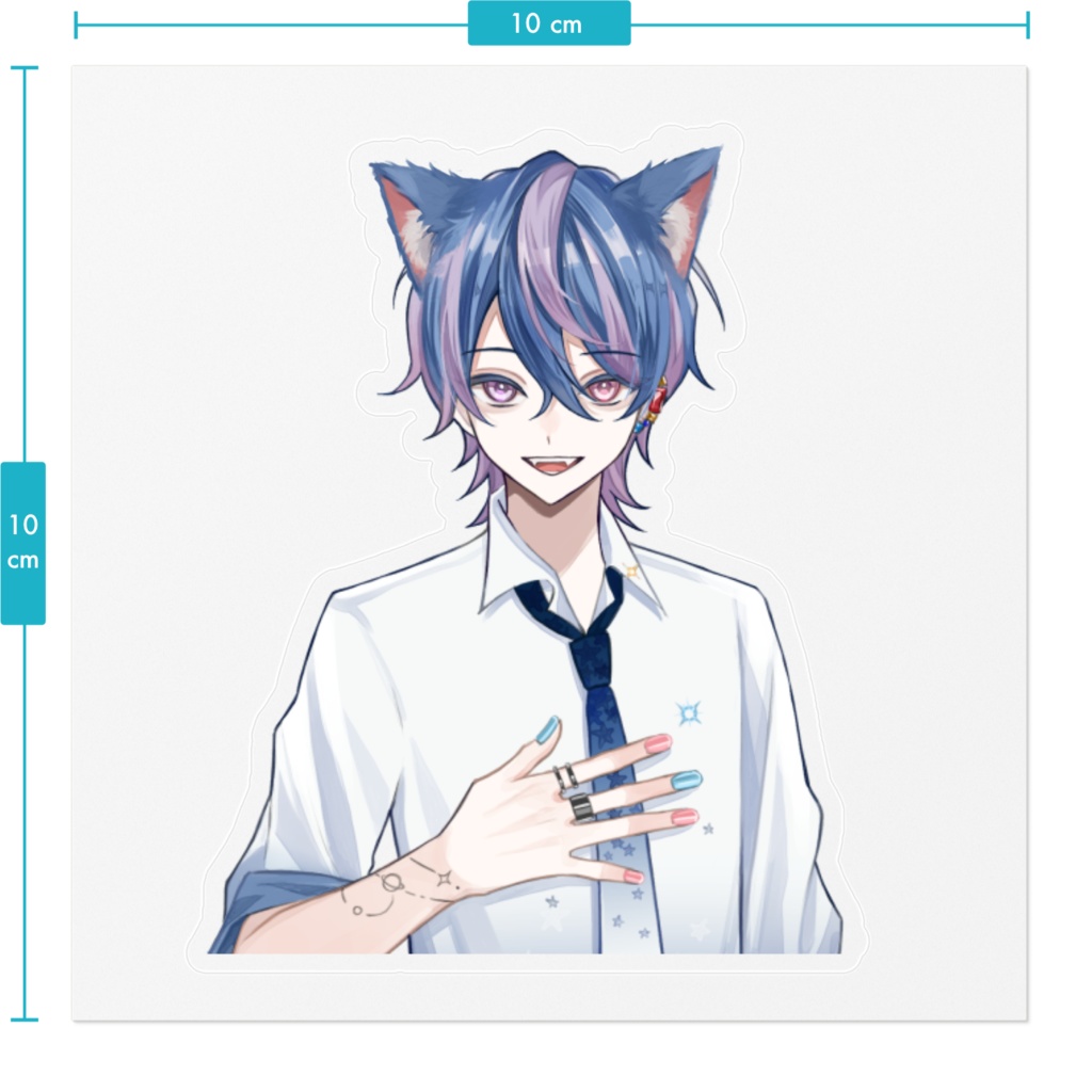 【Vsinger】カペラリゲル 猫耳カペリゲ ステッカー