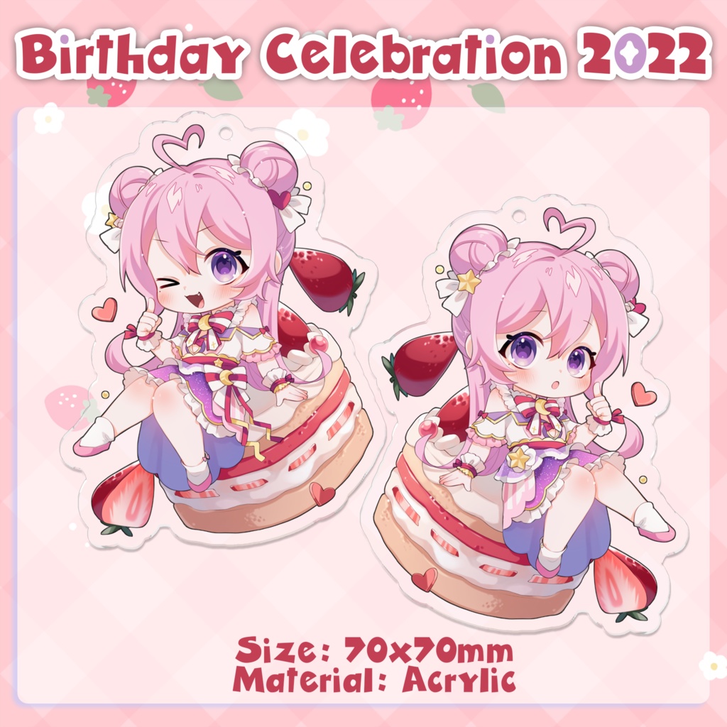 【Acrylic Keychain】Birthday Celebration 2022 ♡Akatsuki Yume♡ 誕生日記念2022 ♡暁月夢♡
