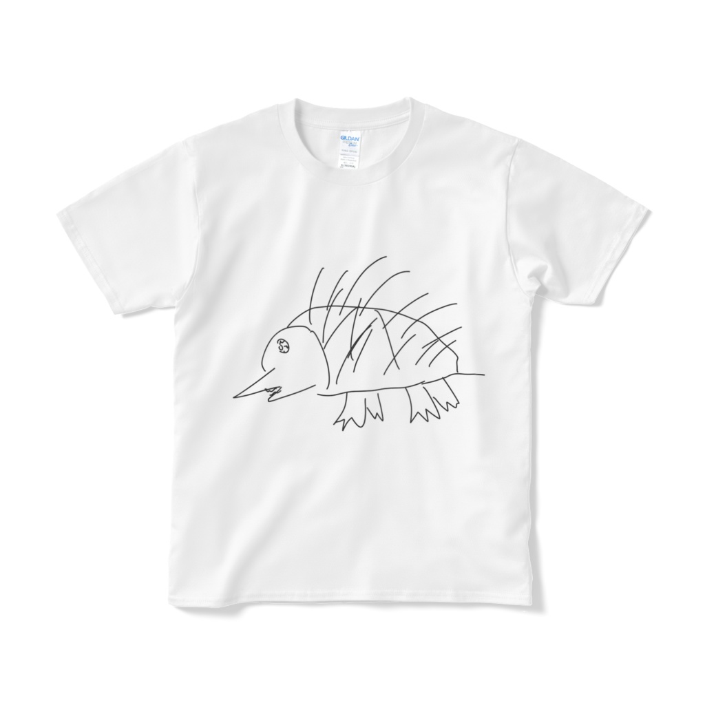 影ノサキが30秒で描いたハリネズミのTシャツ