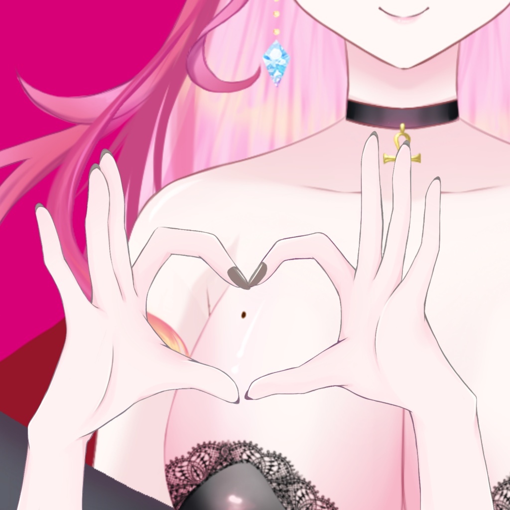 【無料】VTuber アイドル風 ハート手素材【フリー】