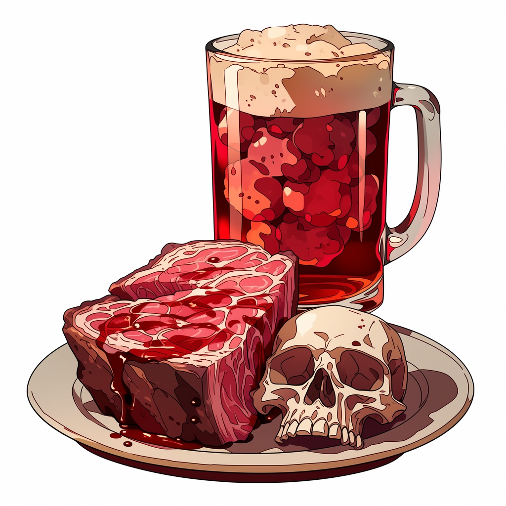 【TRPG素材】アニメ調・ファンタジー料理20種セット(商用可・おまけBGM付)