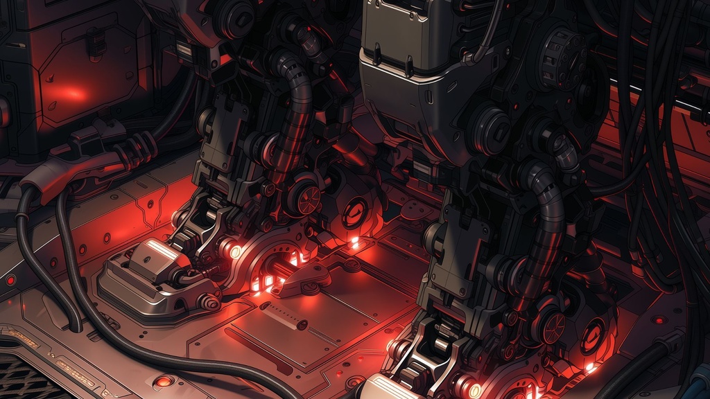 【第1弾:最前線・機動兵器格納庫】近未来・戦術指令基地TRPG背景パック(画像30枚+共通BGM6曲+プロンプト付)