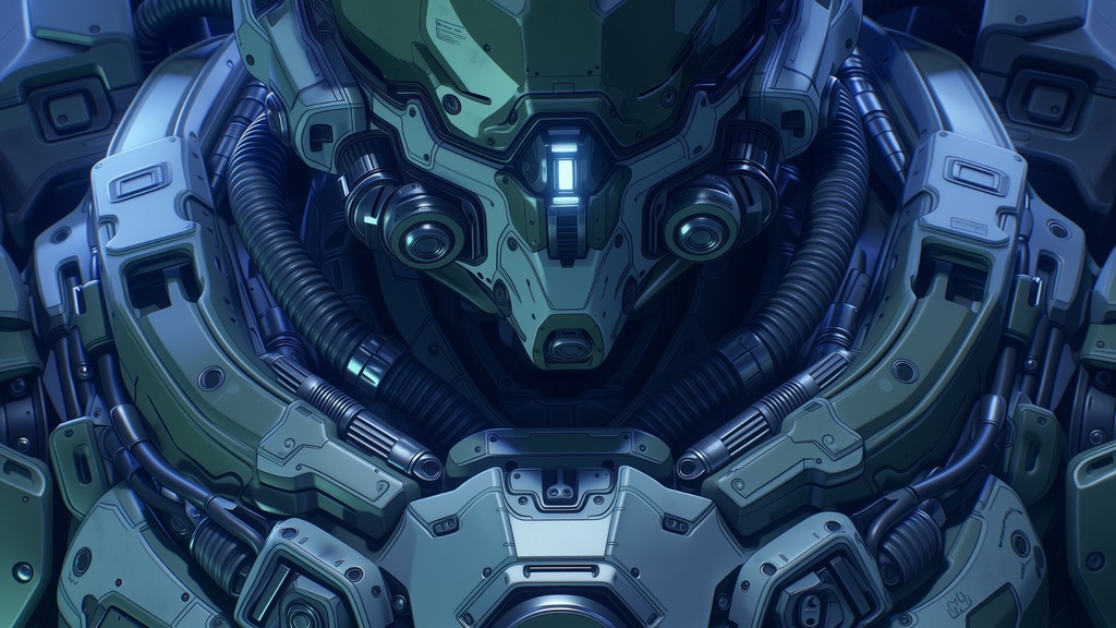 【第1弾:最前線・機動兵器格納庫】近未来・戦術指令基地TRPG背景パック(画像30枚+共通BGM6曲+プロンプト付)