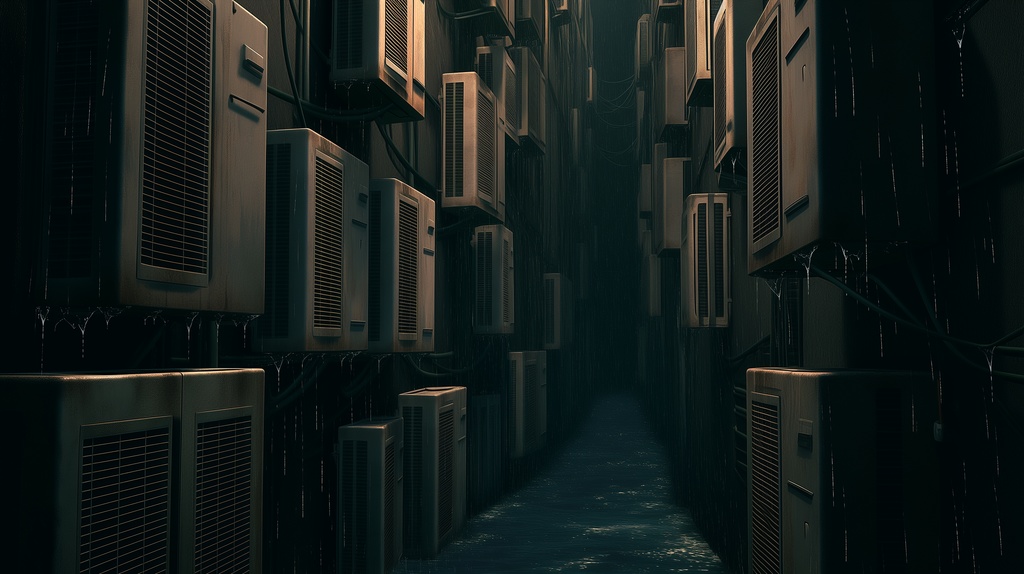 第4弾:サイバー都市・スラムの裏路地TRPG背景パック(画像30枚+共通BGM6曲+プロンプト付)