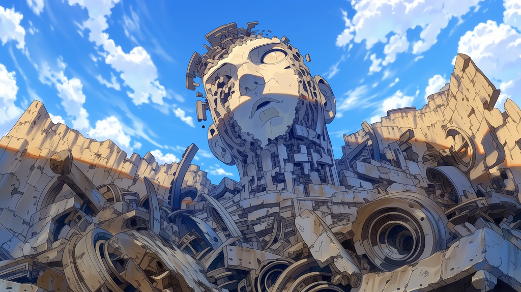 第2弾:天蓋を穿つ・超巨大重機群の墓場TRPG背景パック(画像20枚+専用環境音BGM6曲+プロンプト付)