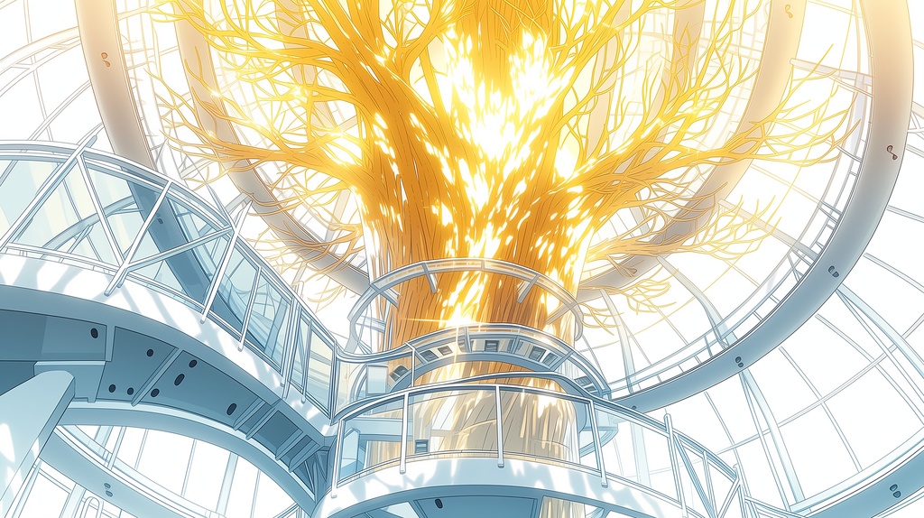 第4弾:神格化・巨大AIの中枢冷却塔TRPG背景パック(画像20枚+専用環境音BGM6曲+プロンプト付)