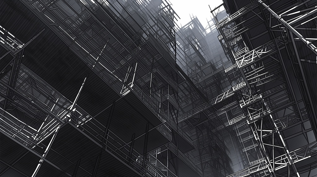 第5弾:寄生建築・垂直壁面都市の断崖TRPG背景パック(画像20枚+専用環境音BGM6曲+プロンプト付)