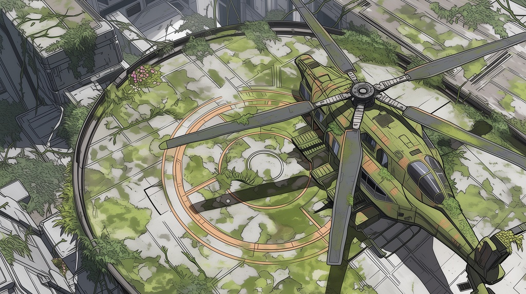 第1弾:緑の摩天楼・屋上ジャングルTRPG背景パック(画像20枚+共通BGM6曲+プロンプト付)